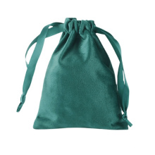 Large/small green velvet fabric Christmas gift packaging small velvet bags custom dust bag